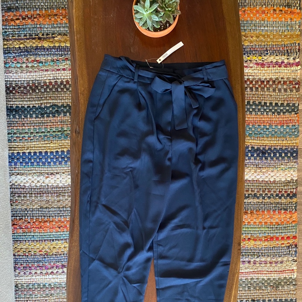NWT ASOS Navy Tie Pants